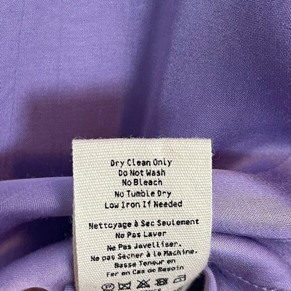 L'AGENCE  Annie tie front Blouse in LAVENDER. XXL NWT - Picture 8 of 12